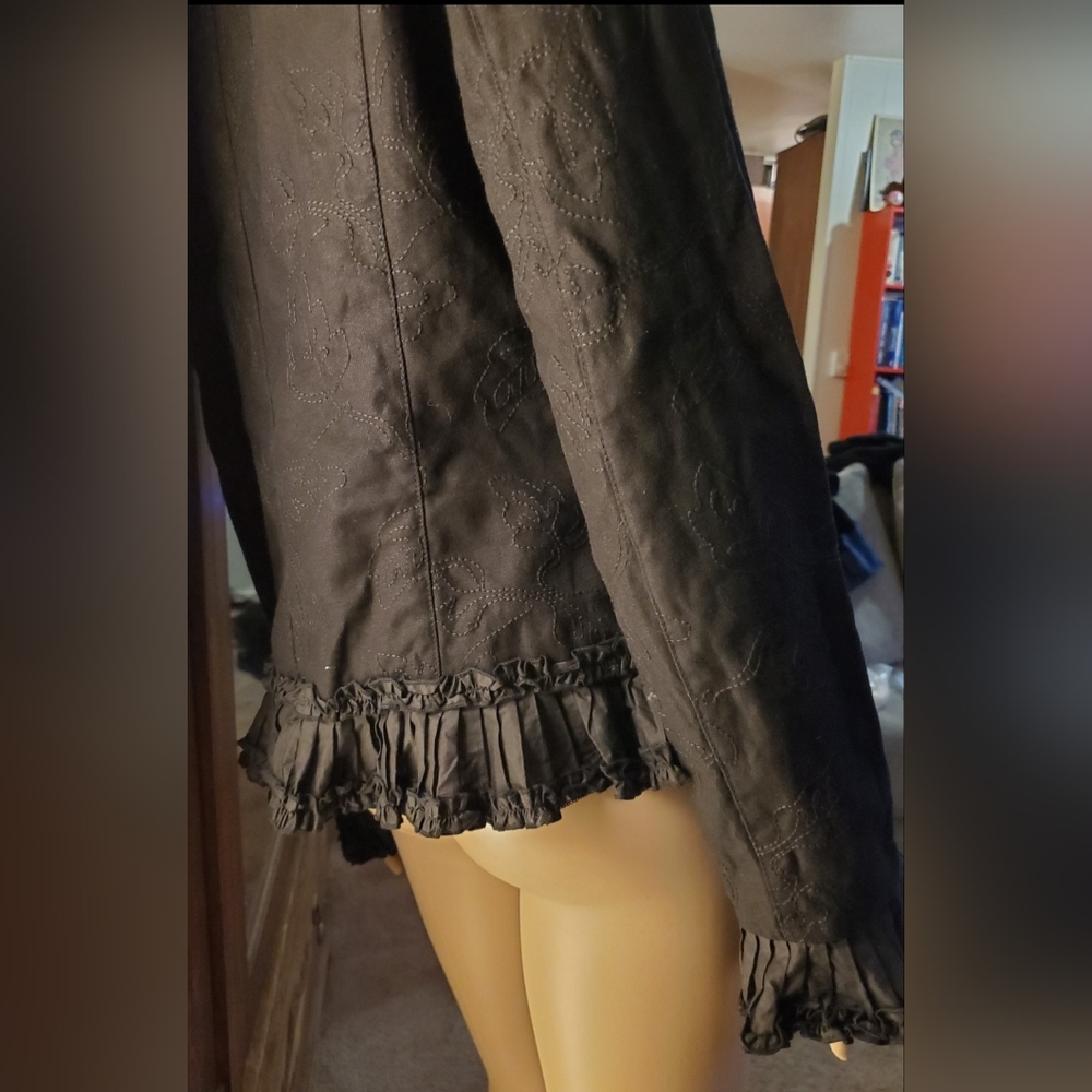 Hazel Anthropologie Black Dress Jacket - Picture 8 of 15